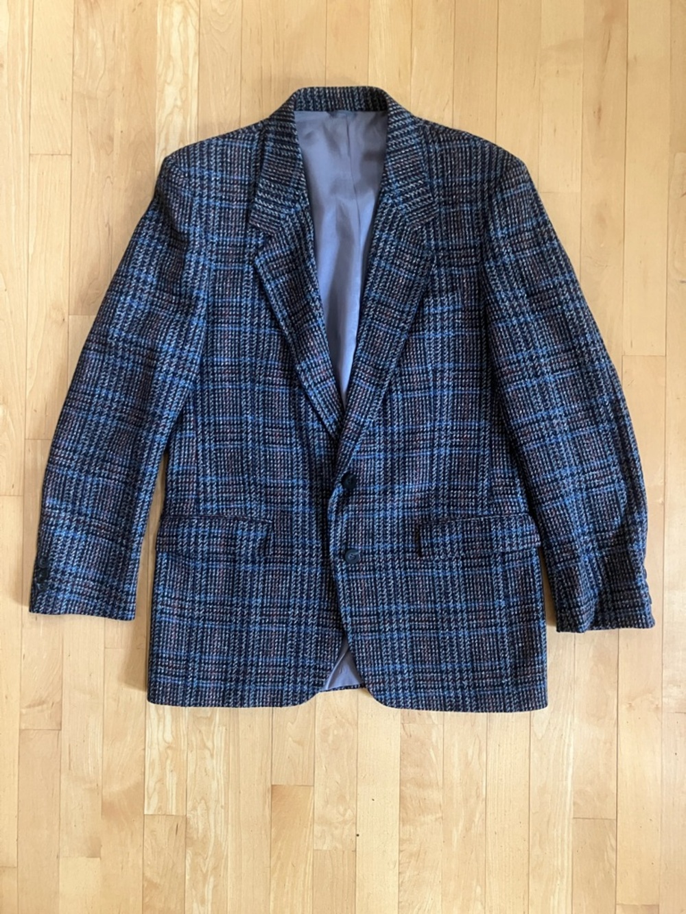 100% wool tweed vintage blazer 40 grey Made in Canada